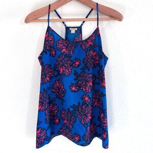 J. Crew Floral Racer Back Tank